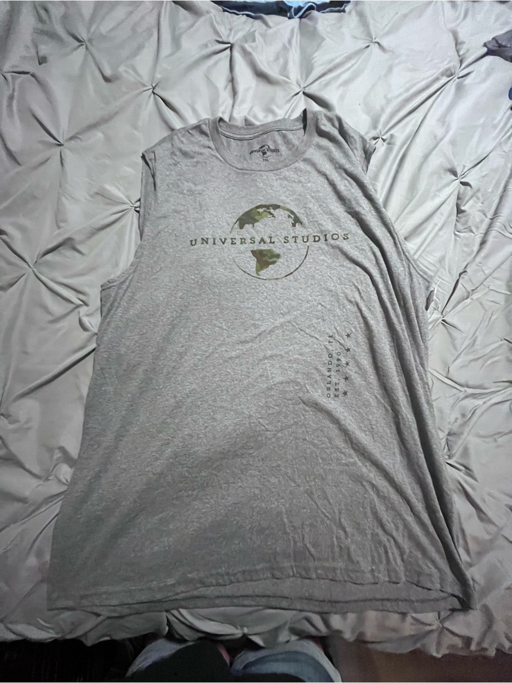 Universal Studios Grey Sleeveless camo 3xl